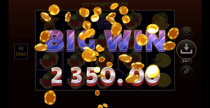 Ushindi mkubwa wa 40 Power Hot Coin Boost